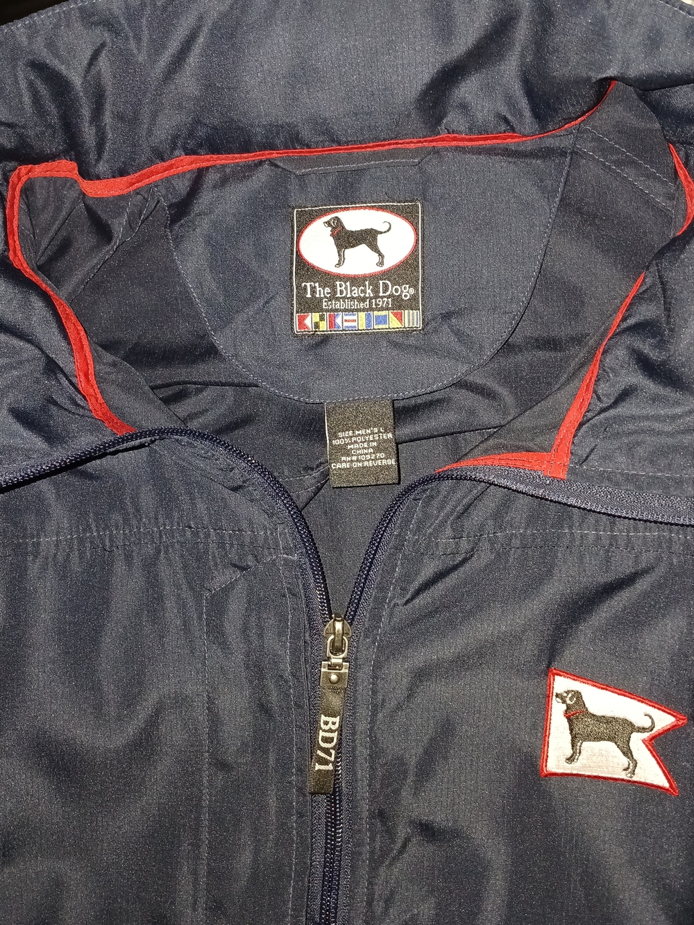 The Black Dog- Mens Black Jacket with Red Trim Quality Made Pockets Inside&Out